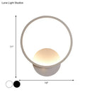 GobekUsa Modern LED Bedside Wall Light - Aluminum Minimalistic Sconce Lighting in Black/White, 8"/10"/12.5" Dia