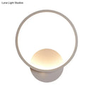 GobekUsa Modern LED Bedside Wall Light - Aluminum Minimalistic Sconce Lighting in Black/White, 8"/10"/12.5" Dia