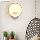GobekUsa Modern LED Bedside Wall Light - Aluminum Minimalistic Sconce Lighting in Black/White, 8"/10"/12.5" Dia