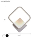 GobekUsa Modern LED Bedside Wall Light - Aluminum Minimalistic Sconce Lighting in Black/White, 8"/10"/12.5" Dia
