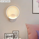 GobekUsa Modern LED Bedside Wall Light - Aluminum Minimalistic Sconce Lighting in Black/White, 8"/10"/12.5" Dia