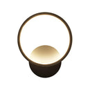 GobekUsa Modern LED Bedside Wall Light - Aluminum Minimalistic Sconce Lighting in Black/White, 8"/10"/12.5" Dia