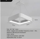 GobekUsa Bladeless Ceiling Fan Light Remote Control LED Circulator for Bedroom Living Room