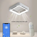 GobekUsa Bladeless Ceiling Fan Light Remote Control LED Circulator for Bedroom Living Room