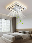 GobekUsa Bladeless LED Ceiling Fan Light: Modern Invisible Fan Lamp for Bedroom & Living Room