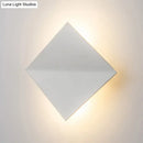 GobekUsa Stylish Curved Wall Sconce with Acrylic Squared Shade: Warm/White LED Bedroom Lamp