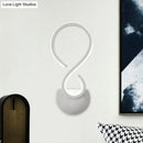 GobekUsa Modern Acrylic LED Wall Sconce - Twist Design, White Finish, Ideal for Living Room Lighting