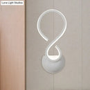 GobekUsa Modern Acrylic LED Wall Sconce - Twist Design, White Finish, Ideal for Living Room Lighting