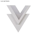 GobekUsa Modern White V-Neck Flush Mount LED Wall Light Sconce in Warm/White Light