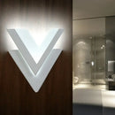 GobekUsa Modern V-Shaped LED Wall Sconce in White