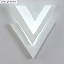 GobekUsa Modern V-Shaped LED Wall Sconce in White