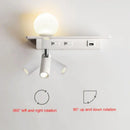 GobekUsa LED Bedside Wall Lamp with USB Charging, Modern Design for Home Decor