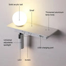 GobekUsa LED Bedside Wall Lamp with USB Charging, Modern Design for Home Decor