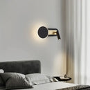 Modern white wall light with adjustable spotlight for living room by Decorbites