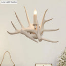 GobekUsa Modern White Wall Sconce with Antler Resin Shade for Living Room Lighting