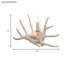 GobekUsa Modern White Wall Sconce with Antler Resin Shade for Living Room Lighting