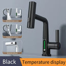 GobekUsa Digital Display Basin Faucet with Stream Sprayer, Hot Cold Water Mixer