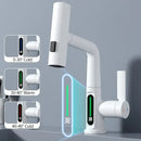 GobekUsa Digital Display Basin Faucet with Stream Sprayer, Hot Cold Water Mixer