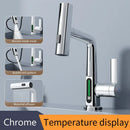 GobekUsa Digital Display Basin Faucet with Stream Sprayer, Hot Cold Water Mixer