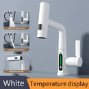 GobekUsa Digital Display Basin Faucet with Stream Sprayer, Hot Cold Water Mixer