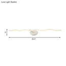 GobekUsa Simplicity LED Acrylic Wall Sconce Vanity Light – 18"/26.5" L White Wave Design for Bathroom