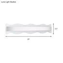 GobekUsa Modern Acrylic Wave Vanity Lighting - LED 16"/20" Wide White Sconce Light Fixture - White/Warm Light
