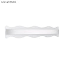 GobekUsa Modern Acrylic Wave Vanity Lighting - LED 16"/20" Wide White Sconce Light Fixture - White/Warm Light