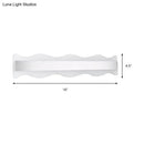 GobekUsa Modern Acrylic Wave Vanity Lighting - LED 16"/20" Wide White Sconce Light Fixture - White/Warm Light