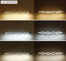 GobekUsa Contemporary White Metal LED Pendant Light for Dining Room Island - Wave Design