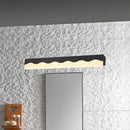 GobekUsa Modern Metal Wave Design LED Vanity Light Fixture, Wall Mounted Lamp in Warm/White Light, 16"/23.5" W