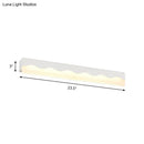 GobekUsa Modern Metal Wave Design LED Vanity Light Fixture, Wall Mounted Lamp in Warm/White Light, 16"/23.5" W
