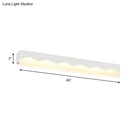 GobekUsa Modern Metal Wave Design LED Vanity Light Fixture, Wall Mounted Lamp in Warm/White Light, 16"/23.5" W