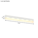 GobekUsa Modern Metal Wave Design LED Vanity Light Fixture, Wall Mounted Lamp in Warm/White Light, 16"/23.5" W