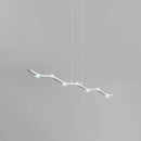 GobekUsa White Wave Island Lighting Fixture with 5/7 Simple Style Heads, Warm/White Light