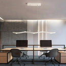 GobekUsa White Wave Island Lighting Fixture with 5/7 Simple Style Heads, Warm/White Light