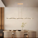 GobekUsa White Wave Island Lighting Fixture with 5/7 Simple Style Heads, Warm/White Light