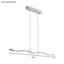 GobekUsa White Wave Island Lighting Fixture with 5/7 Simple Style Heads, Warm/White Light