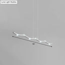 GobekUsa White Wave Island Lighting Fixture with 5/7 Simple Style Heads, Warm/White Light