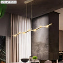 GobekUsa White Wave Island Lighting Fixture with 5/7 Simple Style Heads, Warm/White Light
