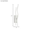 GobekUsa 2-Waving Acrylic Linear Sconce – LED Wall Lamp Fixture with Warm/White Light