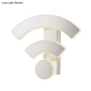 GobekUsa Modern Wifi Logo Sconce Light: Acrylic LED Wall Lamp in Warm/White Light for Bedroom