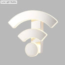 GobekUsa Modern Wifi Logo Sconce Light: Acrylic LED Wall Lamp in Warm/White Light for Bedroom