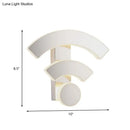 GobekUsa Modern Wifi Logo Sconce Light: Acrylic LED Wall Lamp in Warm/White Light for Bedroom