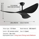 GobekUsa 52" Modern Ceiling Fan DC Remote Control Electric Fan for Home and Office