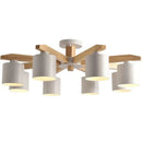 GobekUsa Iron & Wood Chandelier: Kids Room & Kitchen Island Lighting Fixtures