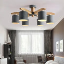 GobekUsa Iron & Wood Chandelier: Kids Room & Kitchen Island Lighting Fixtures