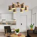 GobekUsa Iron & Wood Chandelier: Kids Room & Kitchen Island Lighting Fixtures