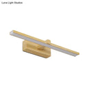 GobekUsa Modern Nordic LED Wall Lamp for Stylish Bathroom Vanity - White/Wood, 16"/19.5" Wide