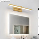 GobekUsa Modern Nordic LED Wall Lamp for Stylish Bathroom Vanity - White/Wood, 16"/19.5" Wide