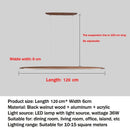 Modern White Wood Linear Pendant Light